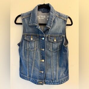 GAP Blue Denim Vest